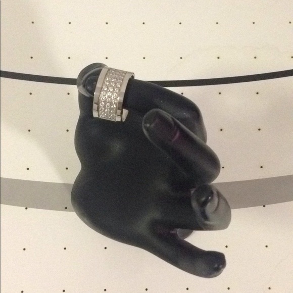 Ring Stainless steel color silver tone with cubic - Picture 2 of 7